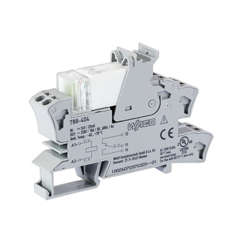 Relay module, Nominal input voltage: 24 VDC, 1 changeover contact, Limiting continuous current: 16 A