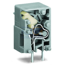 Stackable PCB terminal block, push-button, 2.5 mm&sup2;, gray