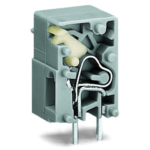 Stackable PCB terminal block, push-button, 2.5 mm&sup2;, gray