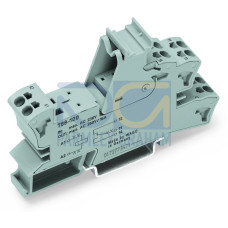 Relay socket, 2 changeover contacts, with manual operation