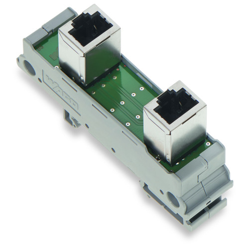 Interface module, RJ-45, with cross-over power jumper contacts