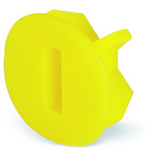 Finger guard, touchproof cover protects unused conductor entries, yellow