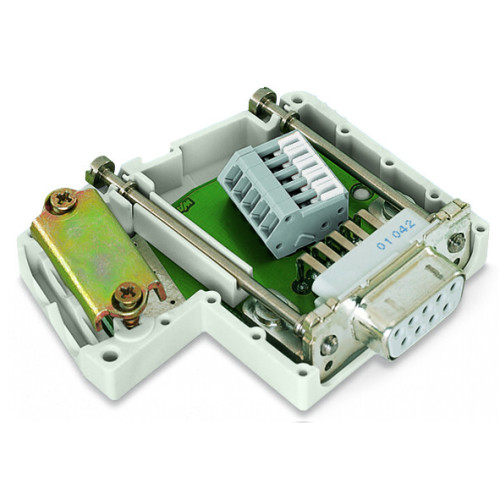 INTERBUS fieldbus connector (IN), with D-sub female connector, 9-pole, light gray