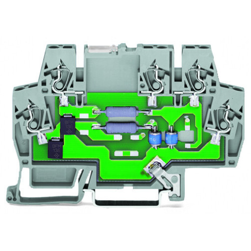 Surge suppression module for signal technology, Nominal voltage: 24 VDC, for 2 signal paths with common surge arrester