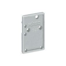 End plate, snap-fit type, 1.5 mm thick, gray