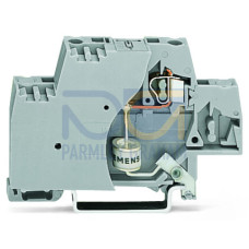 Component terminal block, double-deck, with end plate, gray