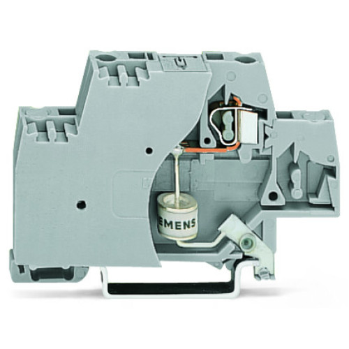 Component terminal block, double-deck, with end plate, gray