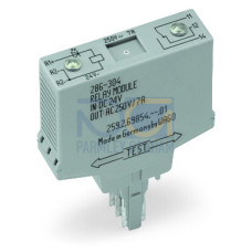 Relay module, Nominal input voltage: 24 VDC, 1 changeover contact, gray