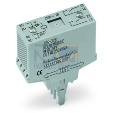 Relay module, Nominal input voltage: 24 VDC, 2 make contact, gray