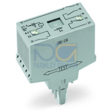 Relay module, Nominal input voltage: 24 VDC, 2 break and 2 make contacts, gray