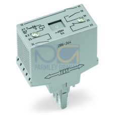 Relay module, Nominal input voltage: 24 VDC, 3 break contacts and 1 make contact, gray