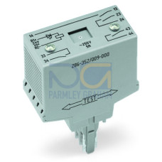 Relay module, Nominal input voltage: 24 VDC, 4 make contacts, gray