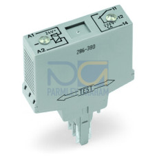 Bistable relay module, Nominal input voltage: 24 VDC, 1 changeover contact, gray