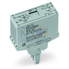 Relay module, Nominal input voltage: 24 VDC, 2 changeover contacts, gray