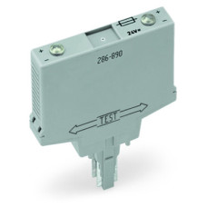 Component module with fuse, for (5 x 20) mm microfuse, Nominal voltage: 230 VAC/DC, gray