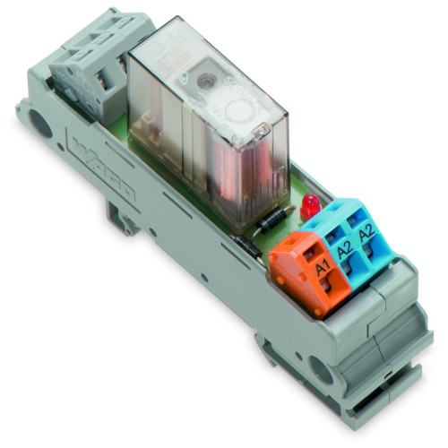 Relay module, Nominal input voltage: 24 VDC, 1 changeover contact, gray