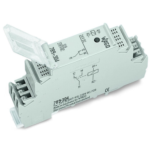 Relay module, Nominal input voltage: 230 VAC, 1 changeover contact, gray