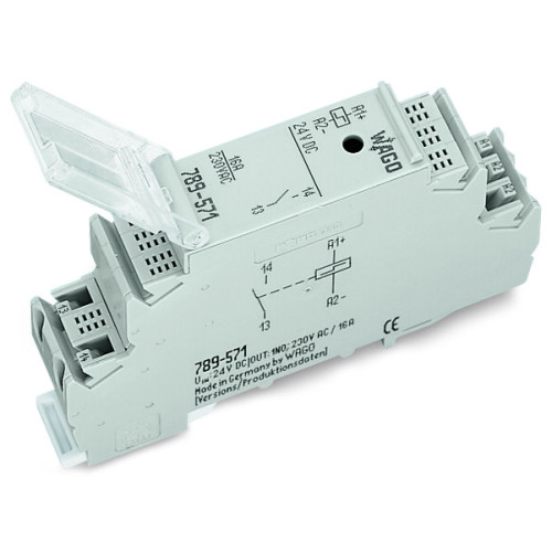 Latching relay module, Nominal input voltage: 230 VAC, 1 make contact, gray