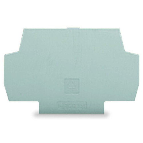 End and intermediate plate, 1 mm thick, gray