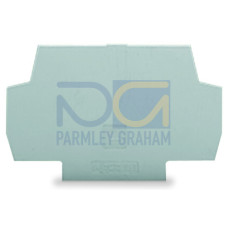 End and intermediate plate, 1 mm thick, gray