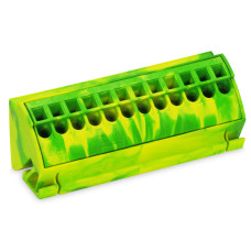 Ground busbar terminal block, for (10 x 3) mm busbars, Push-in CAGE CLAMP, 4, 00 mm, green-yellow