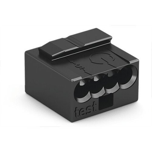 PUSH WIRE&reg; splicing connector, for solid conductors, max. 0.8 mm &Oslash;, dark gray