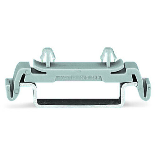 Mounting foot, can be assembled on terminal blocks with fixing flange, gray