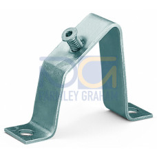 Angled support bracket, without screw, silver-colored
