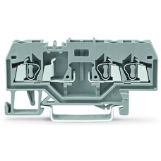 3-conductor carrier terminal block, for DIN-rail 35 x 15 and 35 x 7.5, 2.5 mm², gray