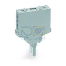 Empty component plug housing, Type 10, 15 mm wide, gray