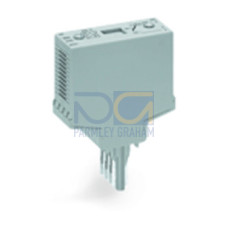 Empty component plug housing, Type 11, 20 mm wide, gray