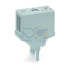 Empty component plug housing, Type 12, 25 mm wide, gray