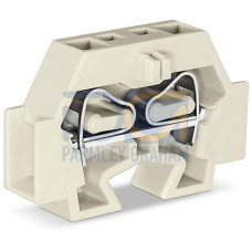 Space-saving, 2-conductor end terminal block, without push-buttons, suitable for Ex e II applications, light gray