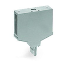 Empty component plug housing, Type 16, 25 mm wide, 10-pole, gray