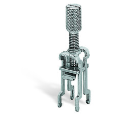 Shield clamping saddle, 11 mm wide, diameter of compatible conductor, silver-colored