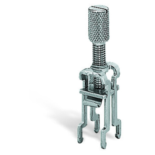 Shield clamping saddle, 11 mm wide, diameter of compatible conductor, silver-colored