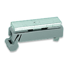 Carrier with grounding foot, 90&deg; to carrier rail, 45 mm long, gray