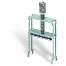 Shield clamping saddle, diameter of compatible conductor, silver-colored