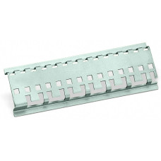 Carrier rail, with special perforations, 1000 mm long, tin-plated, silver-colored