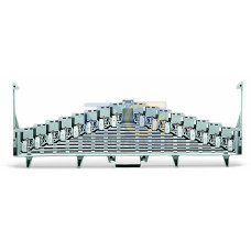 8-level terminal block for matrix patching, with locking clips, one potential per level, white