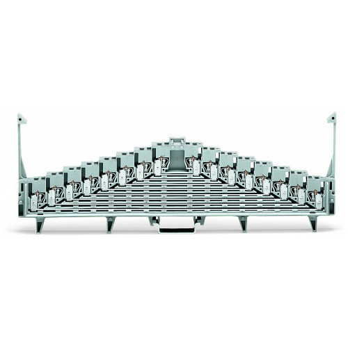 8-level terminal block for matrix patching, with locking clips, one potential per level, white