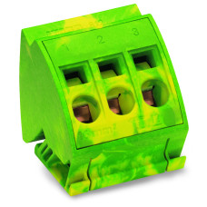 Ground busbar terminal block, for (10 x 3) mm busbars, CAGE CLAMP®, green-yellow