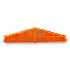 8-level end plate, plain, 7.62 mm thick, orange