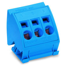 Busbar terminal block, for (10 x 3) mm busbars, without push-buttons, CAGE CLAMP, 16, 00 mm, dark gra