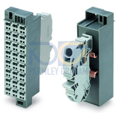 Common potential matrix patchboard, Marking 1-24, with 1 input module incl. end plate