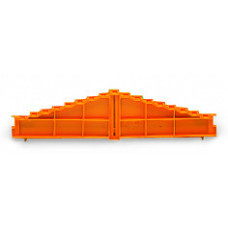 8-level end plate, marking: 0-1-2-3-4-5-6-7--7-6-5-4-3-2-1, 7.62 mm thick, orange