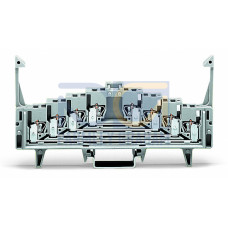 4-level terminal block for matrix patching, with locking clips, one potential per level, white