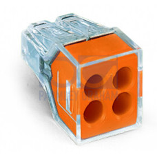 PUSH WIRE&reg; connector for junction boxes, for solid and stranded conductors, max. 2.5 mm&sup2;, transparent