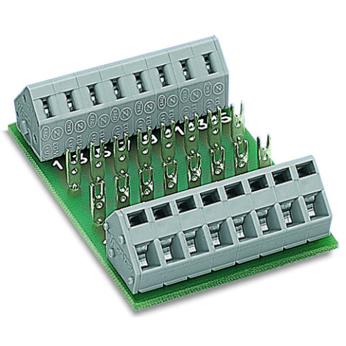 PCB for self-assembly, with 8 mounting positions