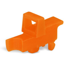 Lock-out, prevents reclosing of slide link, Snap-in type, orange